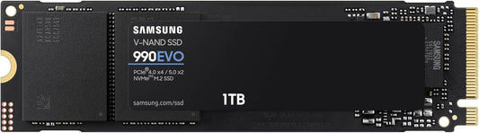 SAMSUNG 990 EVO SSD 1TB, PCIe 4.0 x4 / 5.0 x2, NVMe2.0, Speeds Up-to 5,000MB/s, Upgrade Storage for PC/Laptops, HMB Technology and Intelligent Turbowrite (MZ-V9E1T0B/AM)[Canada Version]