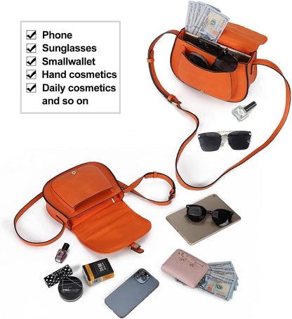 Crossbody Bags for Women Small Over the Shoulder Saddle Purses and Boho Cross body Handbags,Vegan Leather