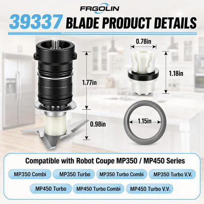 Blade Assembly 39337 Replacement Parts for Robot Coupe MP350 MP450 Fits MP350 Turbo Combi, MP350 Turbo V.V., MP450 Turbo Combi, MP450 Turbo V.V