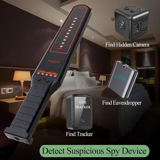 KAXYUYA Camera Finder, Hidden Camera Detector, Bug Detector, Car Tracking Detector, Listening Device Detector for Car, Hotel, Meeting Safeguard Your Travel - PuriLite
