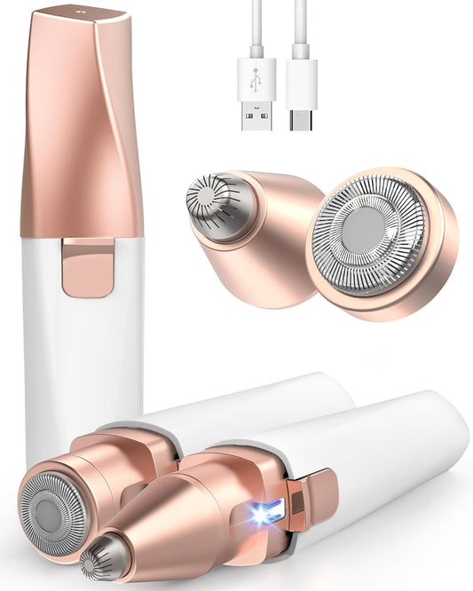 Purilite Select 2-in-1 Rechargeable Facial Hair Remover &amp; Eyebrow Trimmer for Women