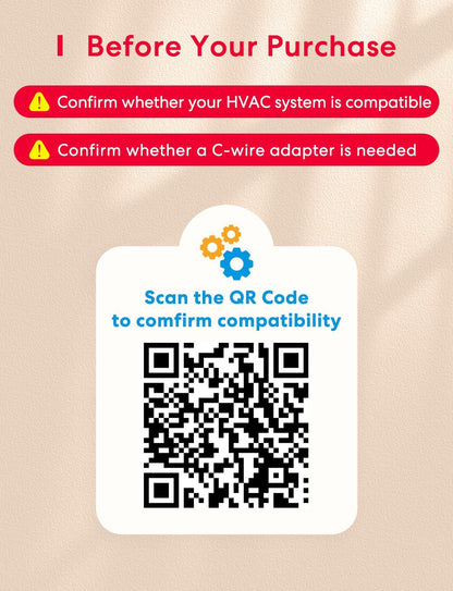 meross Smart Thermostat for Home, WiFi Thermostat Works with Matter, Alexa, Apple Home, Google Assistant, App Voice Control, 7x24h Scheduling, Energy Saving, C-Wire Required