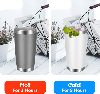 VEGOND 20oz Tumbler with Lid and Straw Stainless Steel Tumbler Cup Bulk Vacuum Insulated Double Wall Travel Coffee Mug Powder Coated Coffee Cup (Bluish Violet 6 Pack)