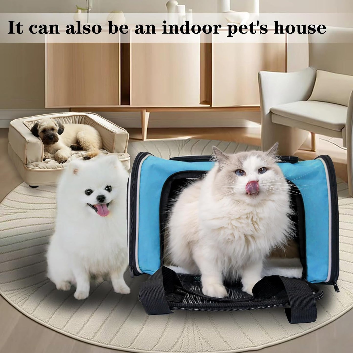 Top tasta Dog Cat Carrier Pet Carriers for Small Medium Large Cats Dogs Carrier Soft Sided Small Puppy Dog Carrier Portable Foldable Airline Approved Dog Cat Travel Carrier Grey Medium