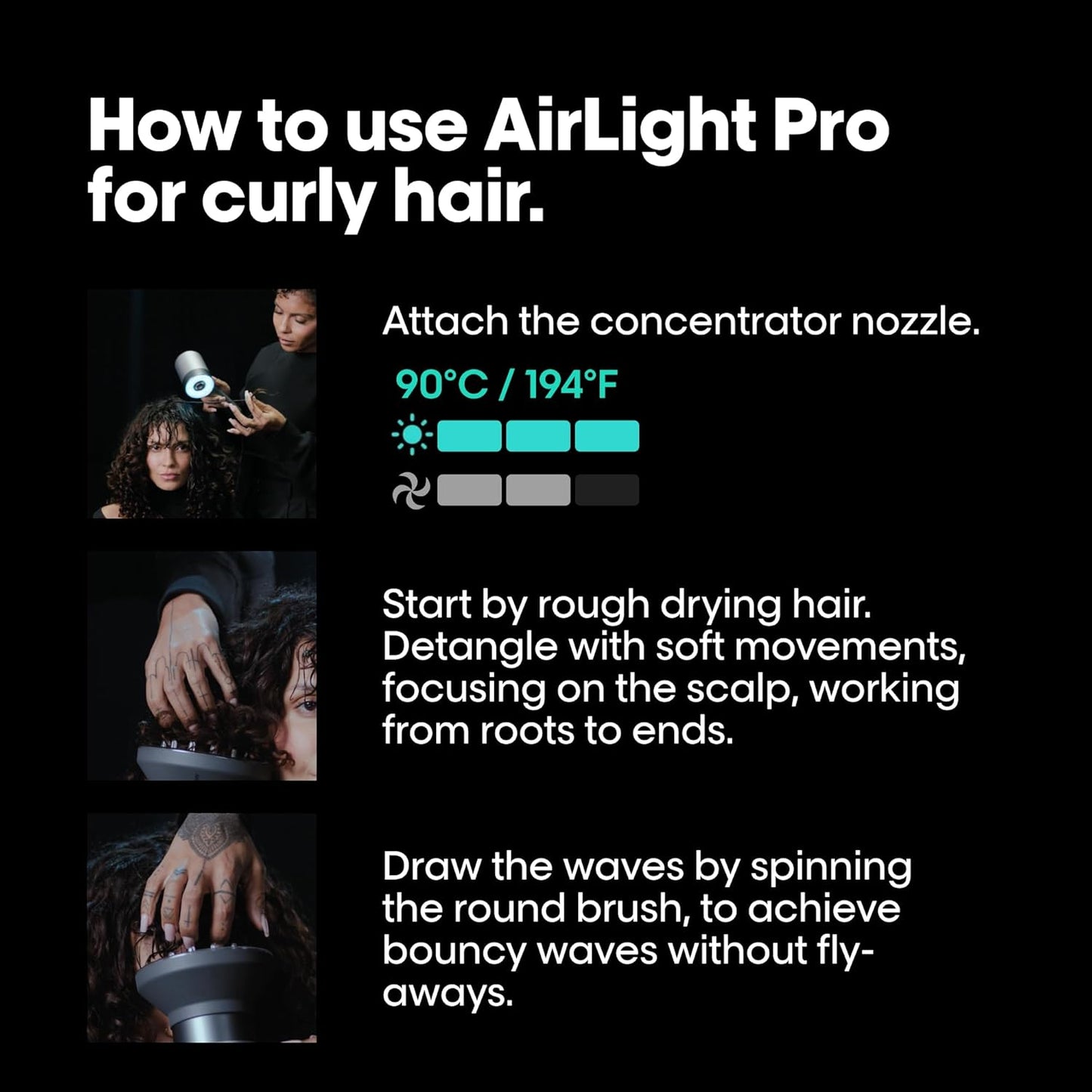 L'Oréal Professionnel AirLight Pro, Professional Hair Dryer Powered by Infrared-Light Technology and Wind, Fast Drying Without Heat Damage, Approved by Hair Pros, For All Hair Types