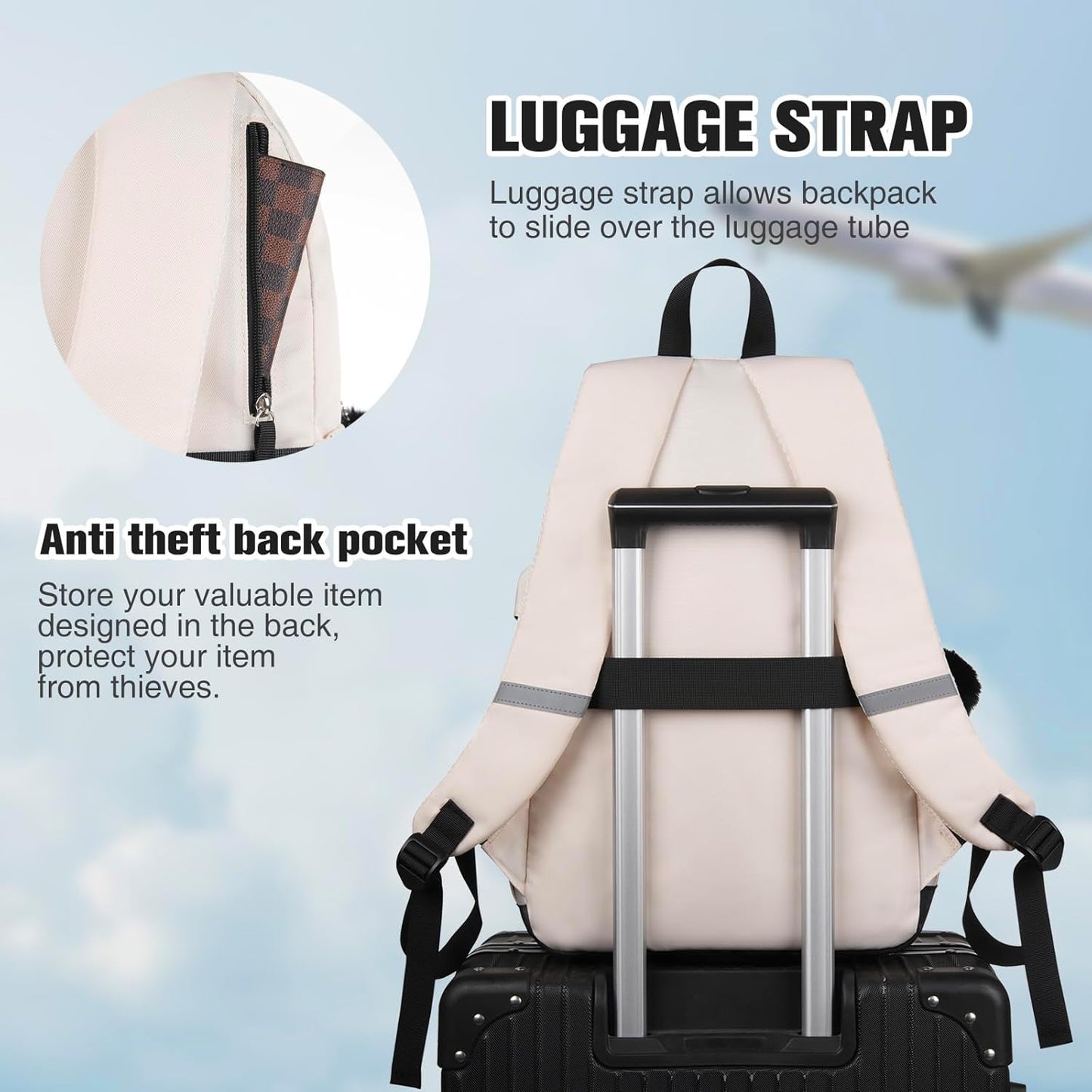 MOMUVO Backpacks for Teen Girls Women,School Backpack Cute College Laptop Backpack Bookbag for Students