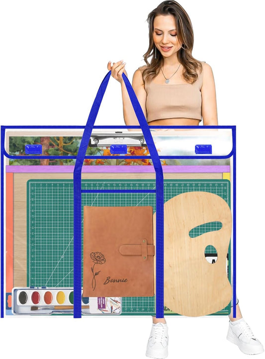 ZKOO Bulletin Board Poster Storage, Extra-Large Storage Chart Bag 30" x 24", Bulletin Board Sheet Organization (30" X 24")
