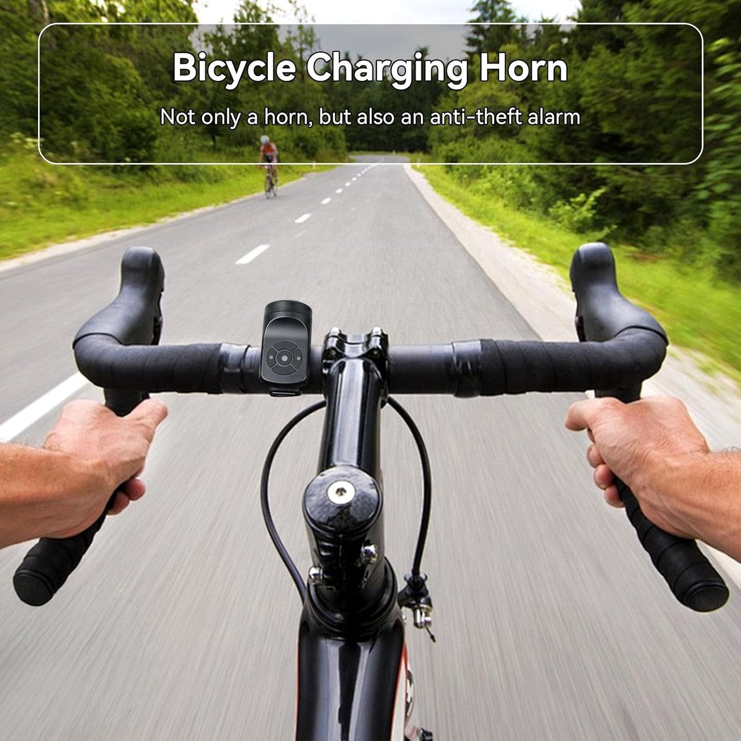 Universal Bicycle Bell with USB Rechargeable Horn and Alarm