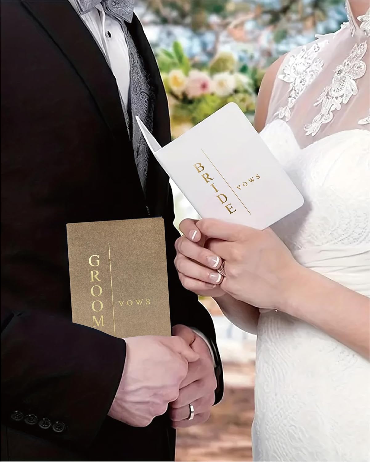 GroomBrideGifts Wedding Vow Book for His and Hers, Soft Touch, Perfectly Sized Bride and Groom Vow Books, Wedding Essentials, Wedding Registry Ideas, His and Hers Gifts