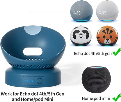 Battery Base for Dot (4th Gen) to Make Dot 4 Portable (The Speaker Not Included ) (DT04 Black)
