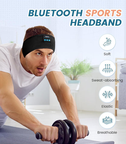 Sleep Headphones Bluetooth Headband, Voerou Wireless Sleeping Headphones Earbuds Sleep Mask with Stereo Speakers-Cool Tech Gadget for Men Women,Perfects for Sleep Workout Running Yoga Travel Insomnia