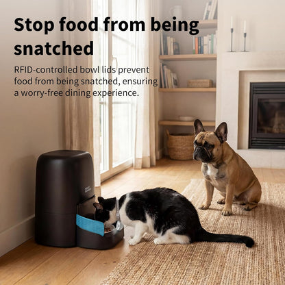 HoneyGuaridan RFID Automatic Cat Feeder, Cat Feeder with Collar Tag Sensor