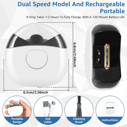 Electric Nail Clippers, Nail Trimmer with LED Light, Rechargeable Electric Fingernail Cutter with Nail Scraps, Safety Fingernail Trimmer Nail Scissors for Baby Kids Adult (White)
