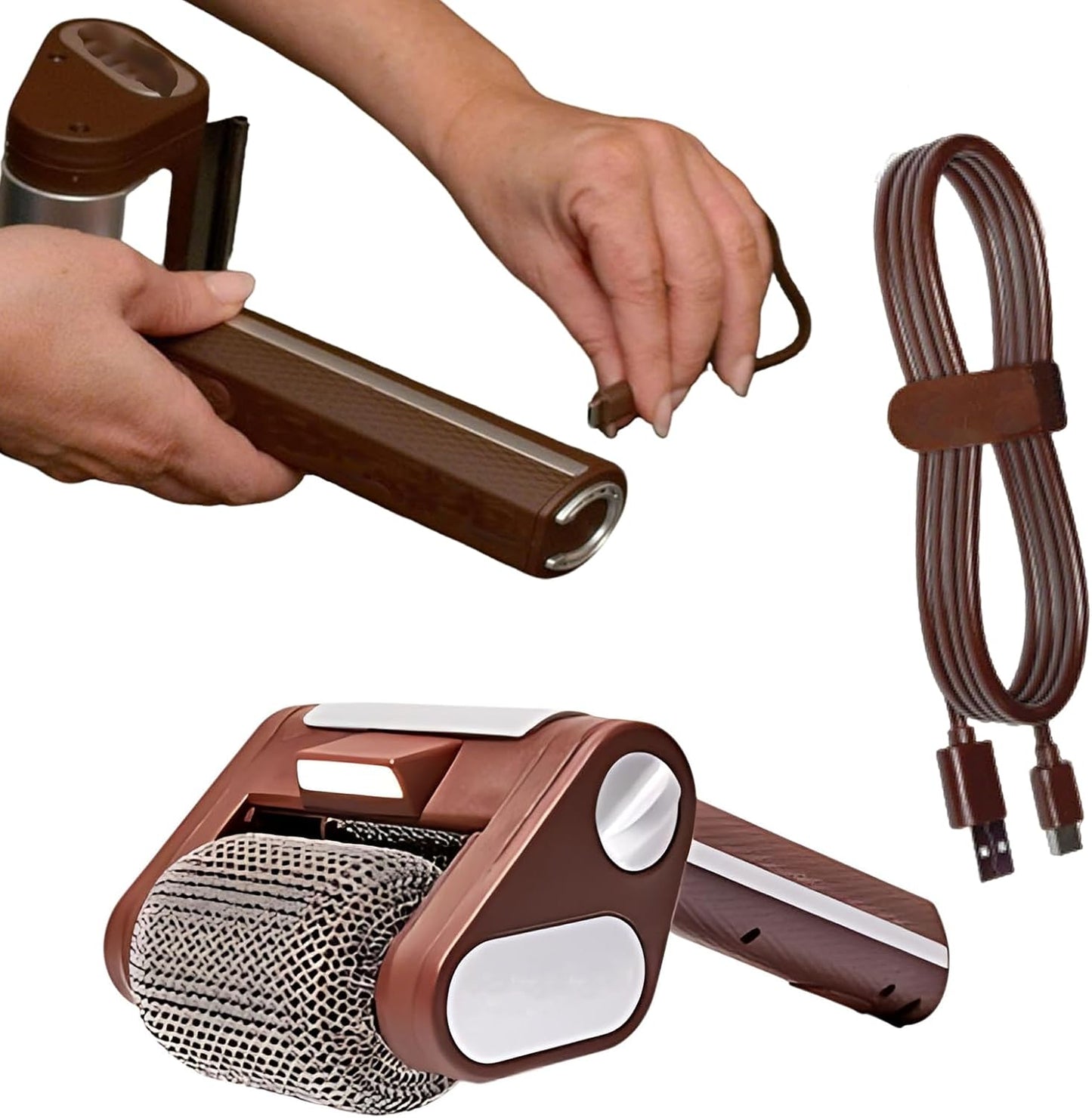 Cordless Electric Grill Brush, Stainless Steel Power Roller Blasts Rotating Cleaning Brush with Built-in Led Lights, Rechargeable BBQ Brush Cleaner for Outdoor BBQ Bathroom and Kitchen