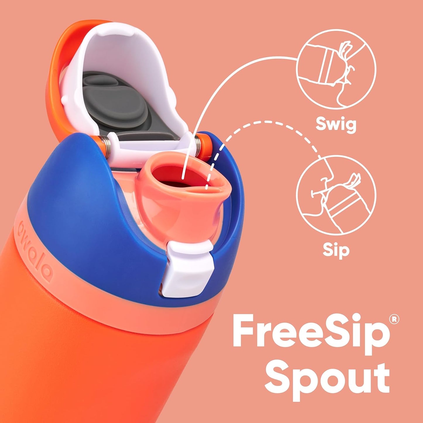 Owala Kids FreeSip Insulated Stainless Steel Water Bottle with Straw, BPA-Free Sports Water Bottle, Great for Travel, 16 oz, Celestial Sphere