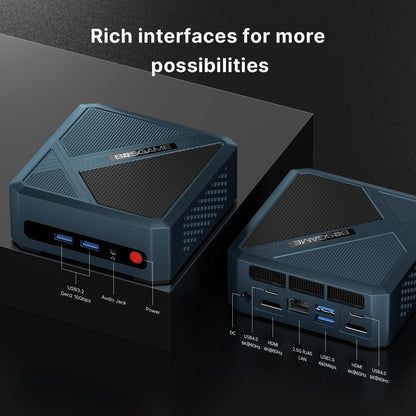 BOSGAME Mini PC P4, Desktop Computers Ryzen 7 5825U PC, Dual LAN Mini Gaming PC,16GB DDR4 RAM, 512GB NVMe SSD, 4K Triple Display, Wi-Fi 6E, Bluetooth 5.2