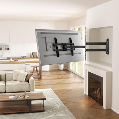 Pipishell Full-Motion Long-Arm TV Wall Mount for 32-75 Inch TVs up to 100 lbs, Wall Mount TV Bracket with 32.37” Extension, Swivel & Tilt, Space-Saving Corner TV Mount, Max VESA 600x400mm, PILF18 - PuriLite