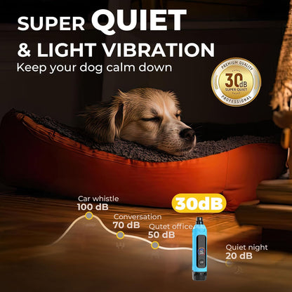 Dog Nail Grinder 6-Speed with LED Display, Dog & Cat Nail Clippers and Trimmers, Pet Nail Grinder with 2 LED Lights - Super Quiet Rechargeable Claw Trimmer for Large Medium Small Puppy Dogs/Cats