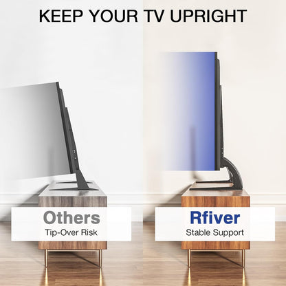 Rfiver Universal TV Stand, TV Legs Tabletop for 22 to 65 inch Plasma LCD LED Flat Screen TVs, TV Mount Holds up to 88lbs, Max VESA 800 x 500mm, Height Adjustable TV Base