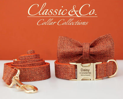 Custom Engraved Dog Collar with Name and Phone Number, Personalized for Small, Medium, and Large Dogs (Plaid)