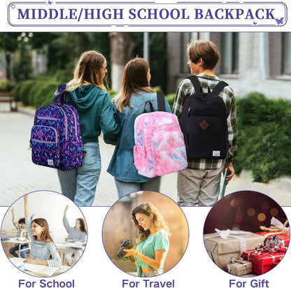 School Backpack for Men Women,Vaschy Lightweight School Bag Bookbag Casual Daypack for High School/College/Teens/Travel/Work