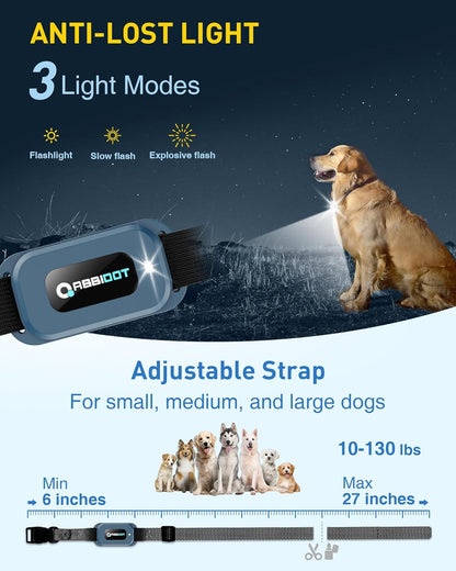 ABBIDOT Shock Collar 2 Dogs - 4500ft Dog Training Collar, 178 Levels, E-cliker, Waterproof Remote & Collar, Night Light E Collar for Small Medium Large Dogs (Black, 2 Collars)