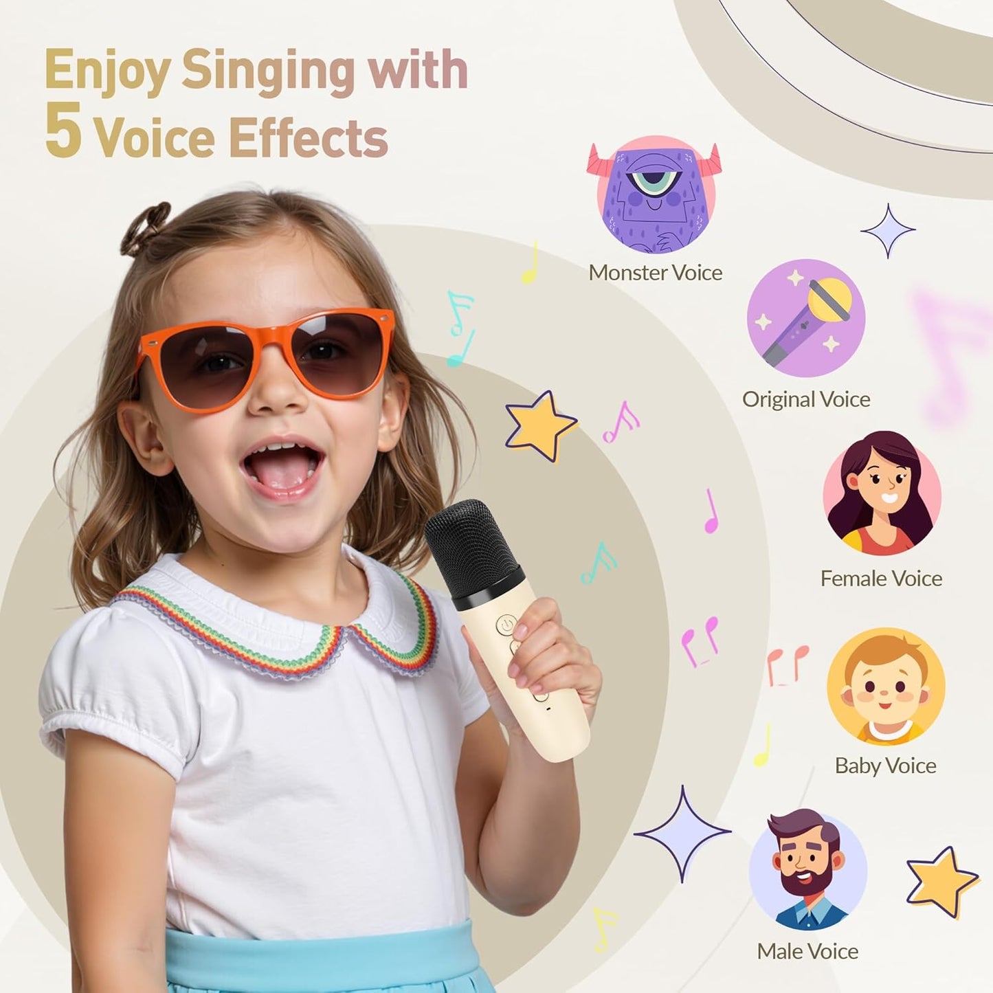 Karaoke Machine for Kids Adults, Portable Bluetooth Speaker with 2 Wireless Microphone, Gifts for Girls Boys Ages 4, 5, 6, 7, 8, 9, 10, 12+ Years Old Birthday Party Home (Purple)