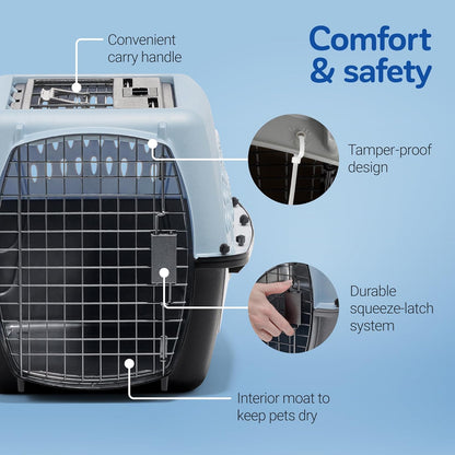 Petmate Two-Door Small Dog Kennel & Cat Kennel (Top Loading or Front Loading Pet Carrier, Great for Small Animals, Made with Recycled Materials, 24 inches in Length) For Pets up to 15 Pounds