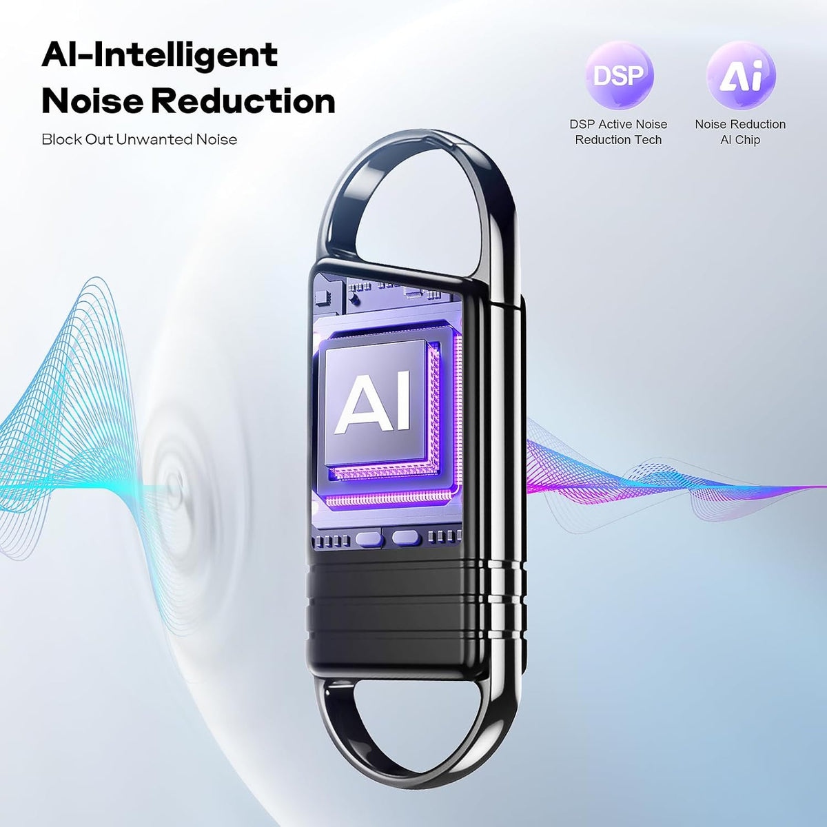 136GB Digital Voice Recorder - Xelarvex Voice Activated Recorder AI-Intelligent Noise Reduction, 4800 Hours Recording Device, Audio Recorder for Lectures/Interviews/Meetings