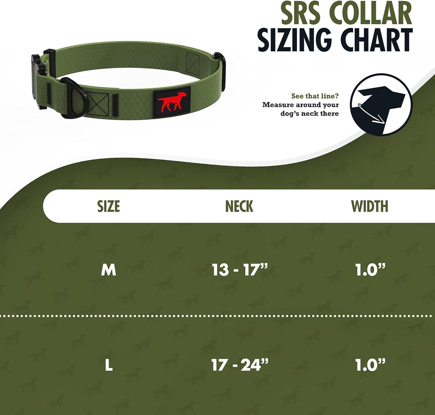 Tuff Pupper Waterproof Action Collar for Dogs | Heavy Duty Water Proof Dog Collar | Tear Proof & Odor Free | Rust-Proof Metal Hardware | Tactical Quick Release Buckle | for Adventurous, Active Dogs