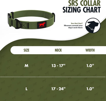 Tuff Pupper Waterproof Action Collar for Dogs | Heavy Duty Water Proof Dog Collar | Tear Proof & Odor Free | Rust-Proof Metal Hardware | Tactical Quick Release Buckle | for Adventurous, Active Dogs