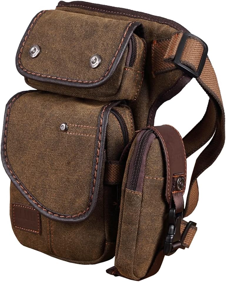Motorcycle Drop Leg Bag Nylon Waist Pack for Men Women Travel Hiking Tactical Cycling Bike Ride Riding Crossbody Shoulder Fanny Pouch