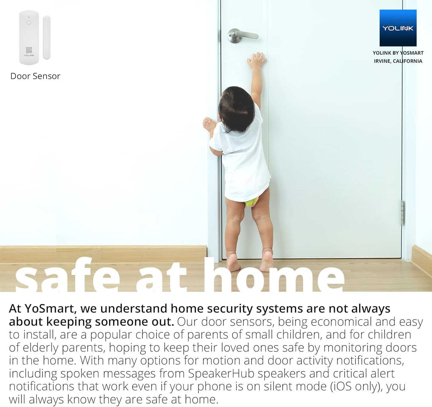 YoLink Smart Home Starter Kit: 4 Door/Window Sensors & Hub Kit, Compatible with Alexa, IFTTT, App for Remote Monitoring, Control and Alerts, Door Still Open (Door Left Open) Alerts