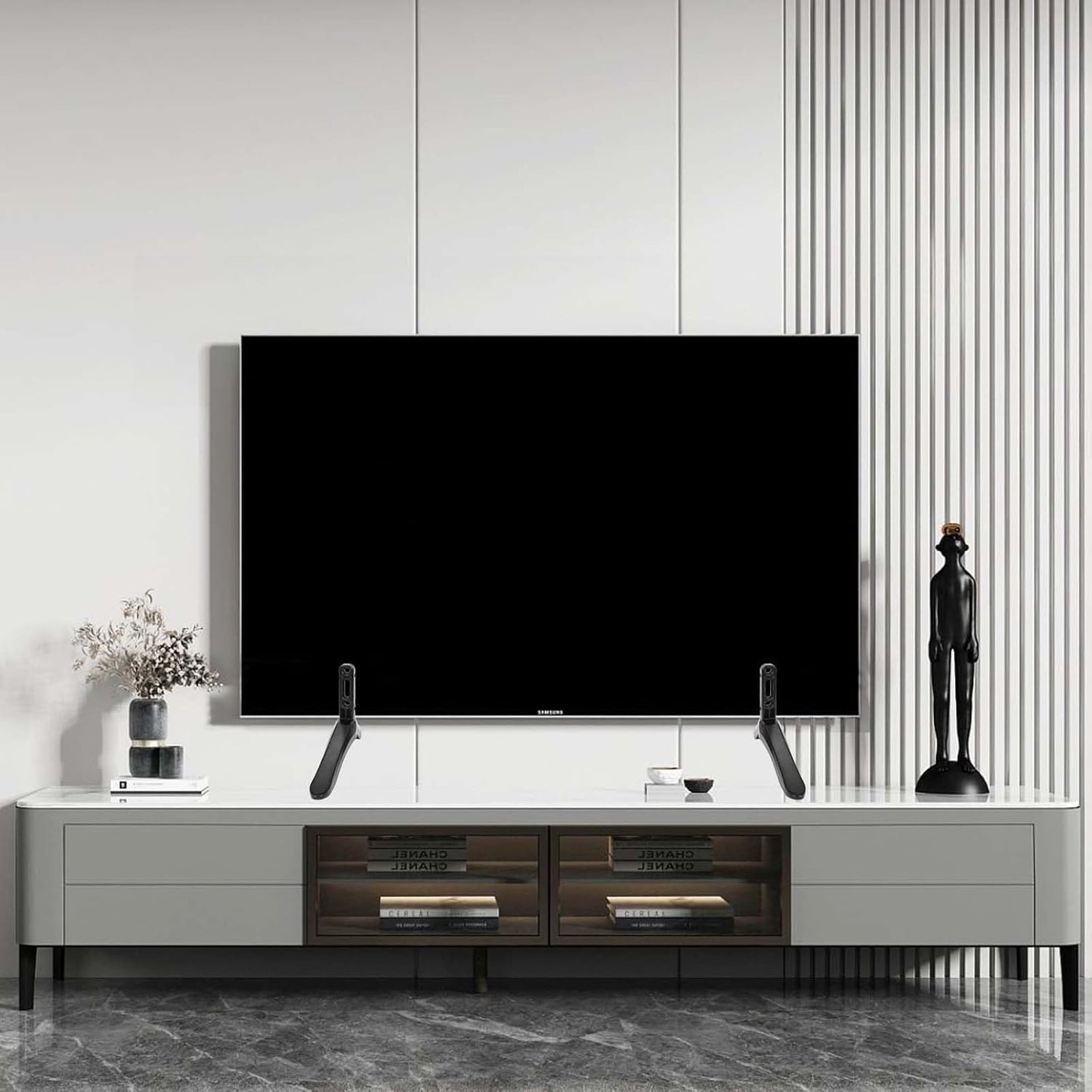 Universal TV Stand Universal Base Stand for TV Universal TV Stand Legs Replacement for Smart TV Replacement Legs for TV Legs TV Holder TV Base Feet with Screw TV Mounts