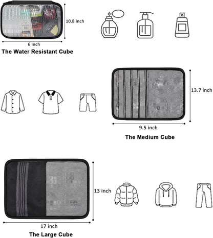 Vancropak Carry on Backpack, Airline Approved 45L Travel Backpack with 3 Packing Cubes