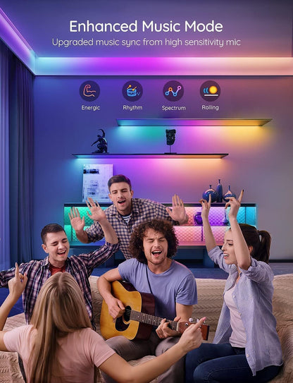 Govee RGBIC Pro LED Strip Lights, 16.4ft Color Changing Smart LED Strips, Works with Alexa and Google, Segmented DIY, Music Sync, WiFi and App Control, LED Lights for Bedroom,Home Decor