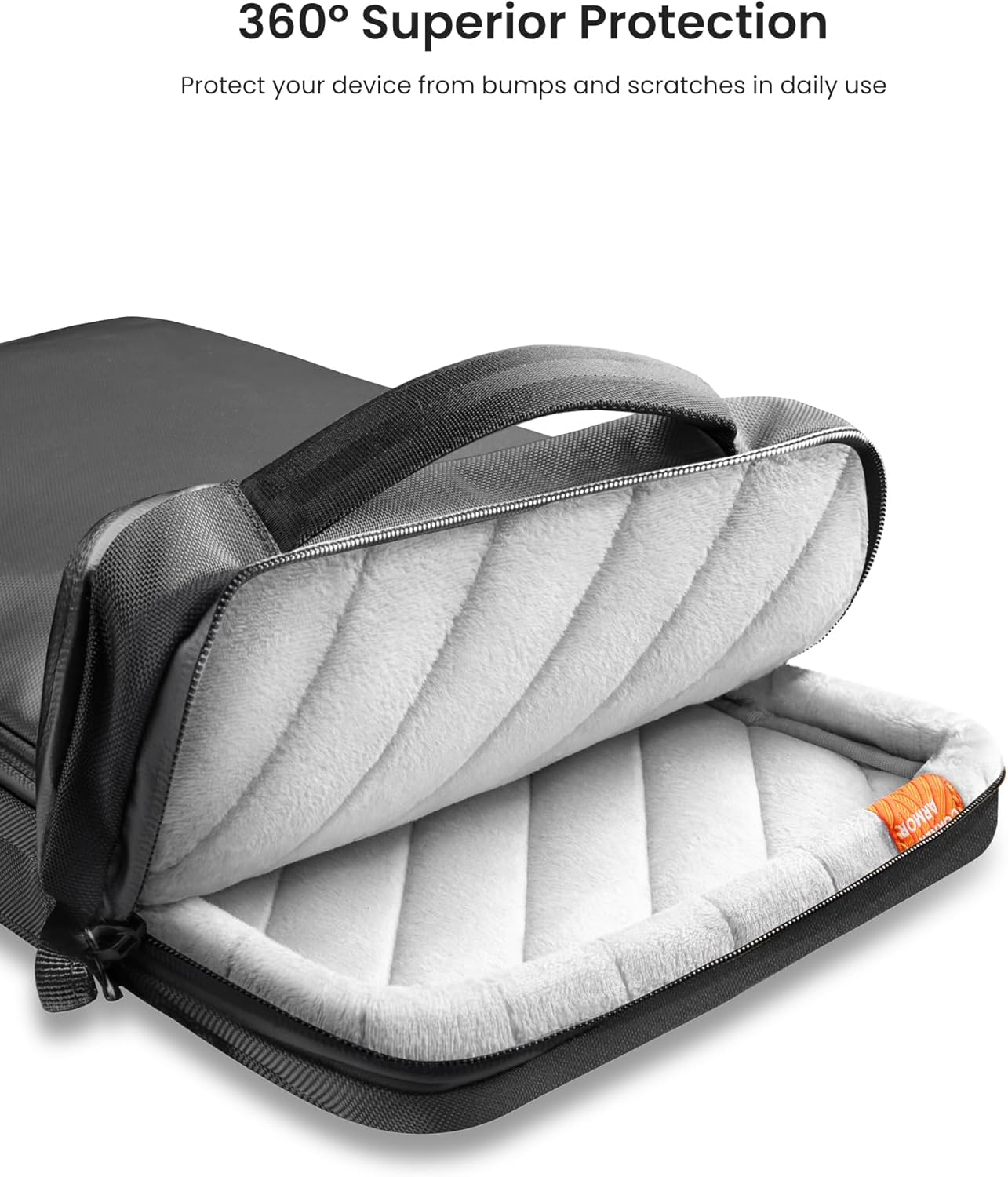 tomtoc 360 Protective Laptop Shoulder Bag for 16-inch MacBook Pro M4/M3/M2/M1 Pro/Max A3403 A3186 A2991 2024-2021, 15-inch MacBook Air 2025-2023, Dell XPS 16/15, Cordura Ballistic Nylon Fabric