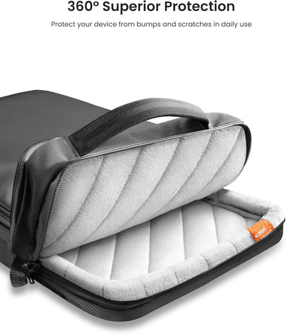 tomtoc 360 Protective Laptop Shoulder Bag for 16-inch MacBook Pro M4/M3/M2/M1 Pro/Max A3403 A3186 A2991 2024-2021, 15-inch MacBook Air 2025-2023, Dell XPS 16/15, Cordura Ballistic Nylon Fabric