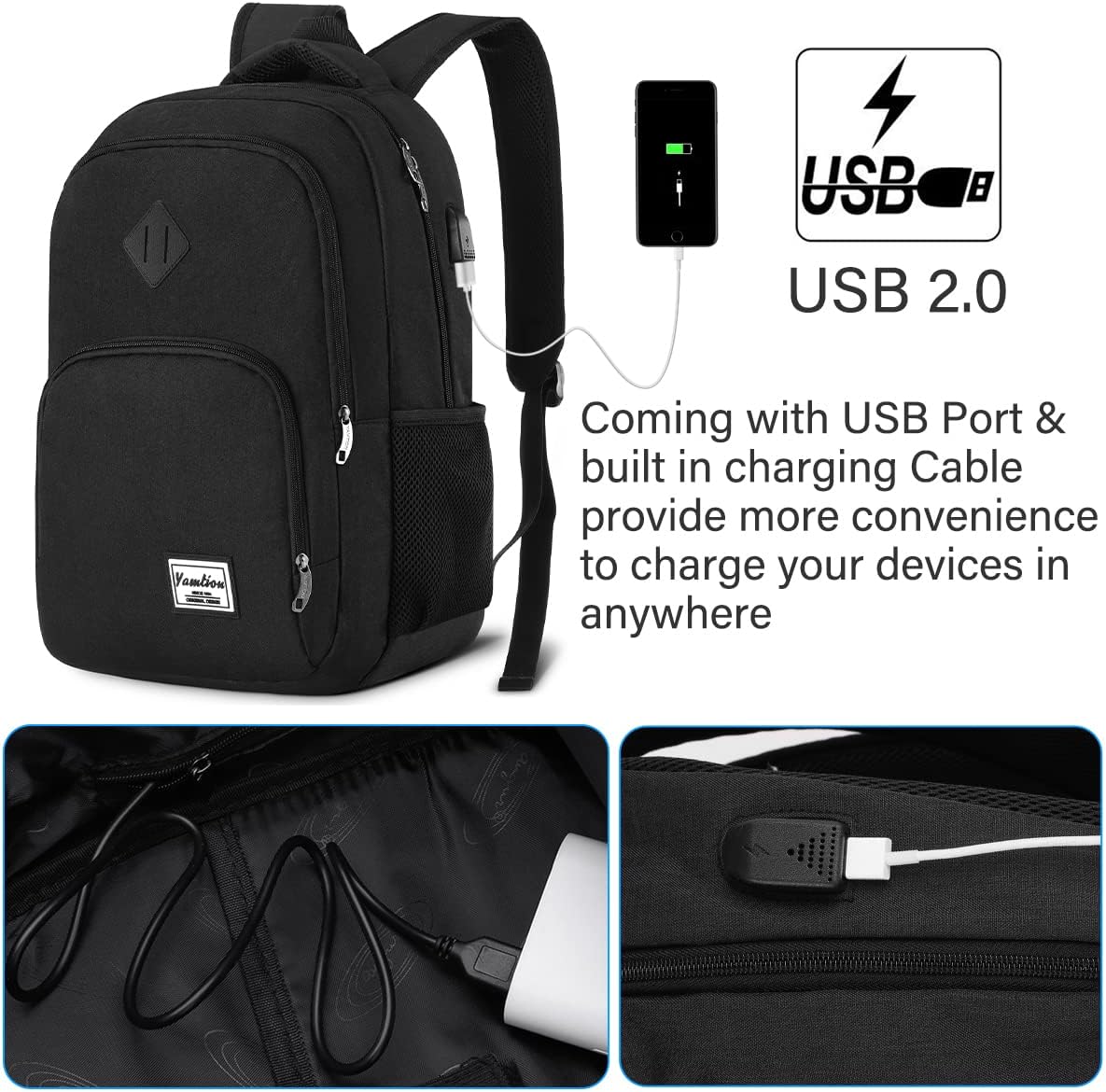 Backpack for Teen Girls,Boys School Backpack for Women with USB,College Backpack,Big Flower