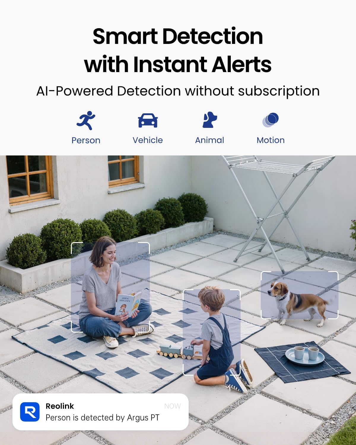 REOLINK Solar Security Cameras Wireless Outdoor 360° Coverage Argus PT