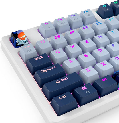 Owpkeenthy Full Size Green Mechanical Gaming Keyboard with Number Pad, Wired 100% Office NKRO Keyboard RGB Backlit 104 Keys with Red Switch for PC Gamer (104 Matcha)