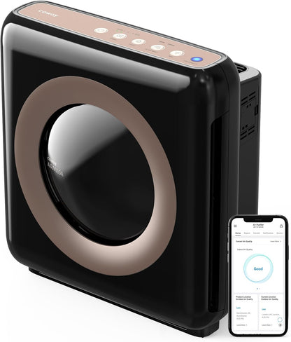 Coway Airmega AP-1512HH True HEPA Air Purifier with Air Quality Monitoring, Auto Mode, Timer, Filter Indicator, Eco Mode