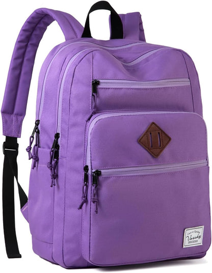 School Backpack for Men Women,Vaschy Lightweight School Bag Bookbag Casual Daypack for High School/College/Teens/Travel/Work
