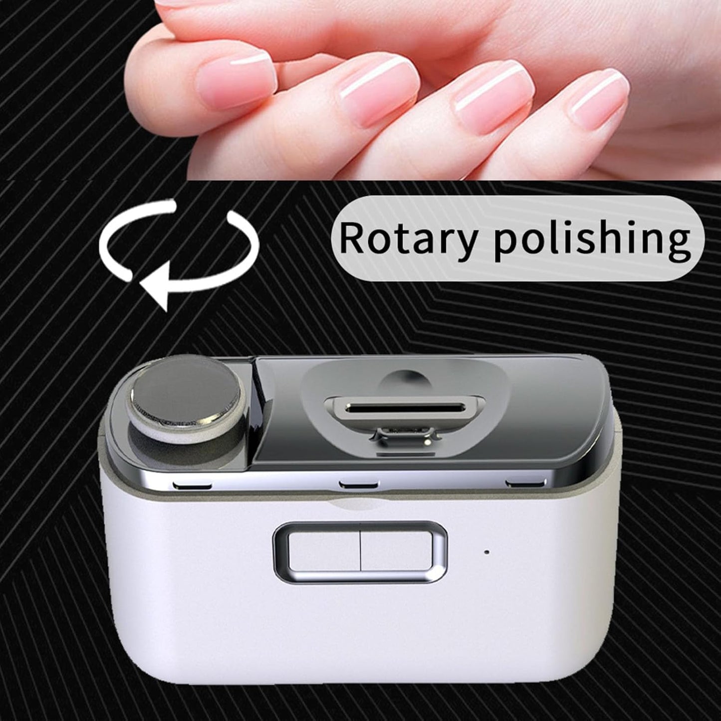 Electric Nail Clipper, Electric Nail Trimmer with Polisher and Led Light, Portable Electric Nail, USB Rechargeability, Electric Automatic Nail Clipper for Adults, Babies and Senior