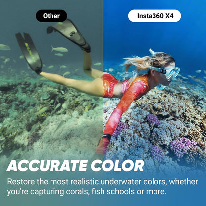 Insta360 X4 Standard Bundle - Waterproof 8K 360 Action Camera, 4K Wide-Angle Video, Invisible Selfie Stick Effect, Removable Lens Guards, 135 Min Battery Life, AI Editing, Stabilization