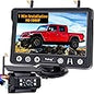 Magnetic Solar Wireless Backup Camera No Installation VASTEND 7'' Rear View Camera for Car No Delay 10000mAh Rechargeable RV Backup Camera 1080P for Truck Trailer Camper (VS-7A)