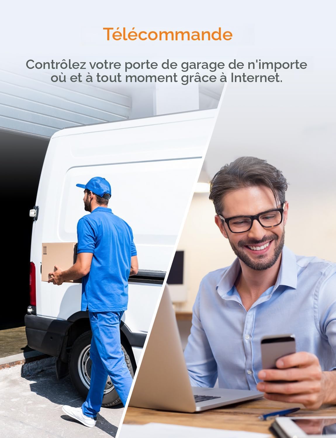 Refoss Smart Wi-Fi Garage Door Opener, Compatible with Apple HomeKit, Siri, Alexa & Google Assistant, Carplay, App Remote Control, Support 2.4GHz WiFi Only