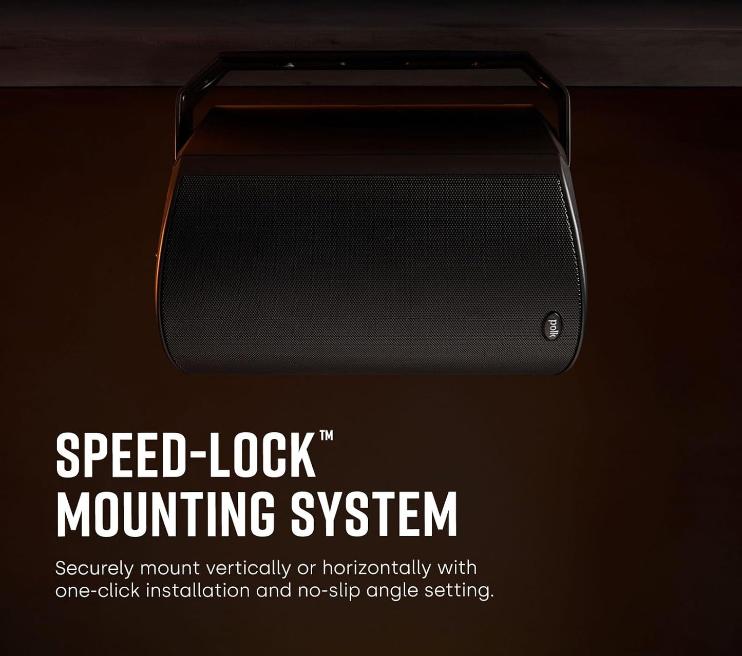 Polk Audio Atrium 6 Outdoor All-Weather Speakers with Bass Reflex Enclosure (Pair, Black), Broad Sound Coverage, Speed-Lock Mounting System