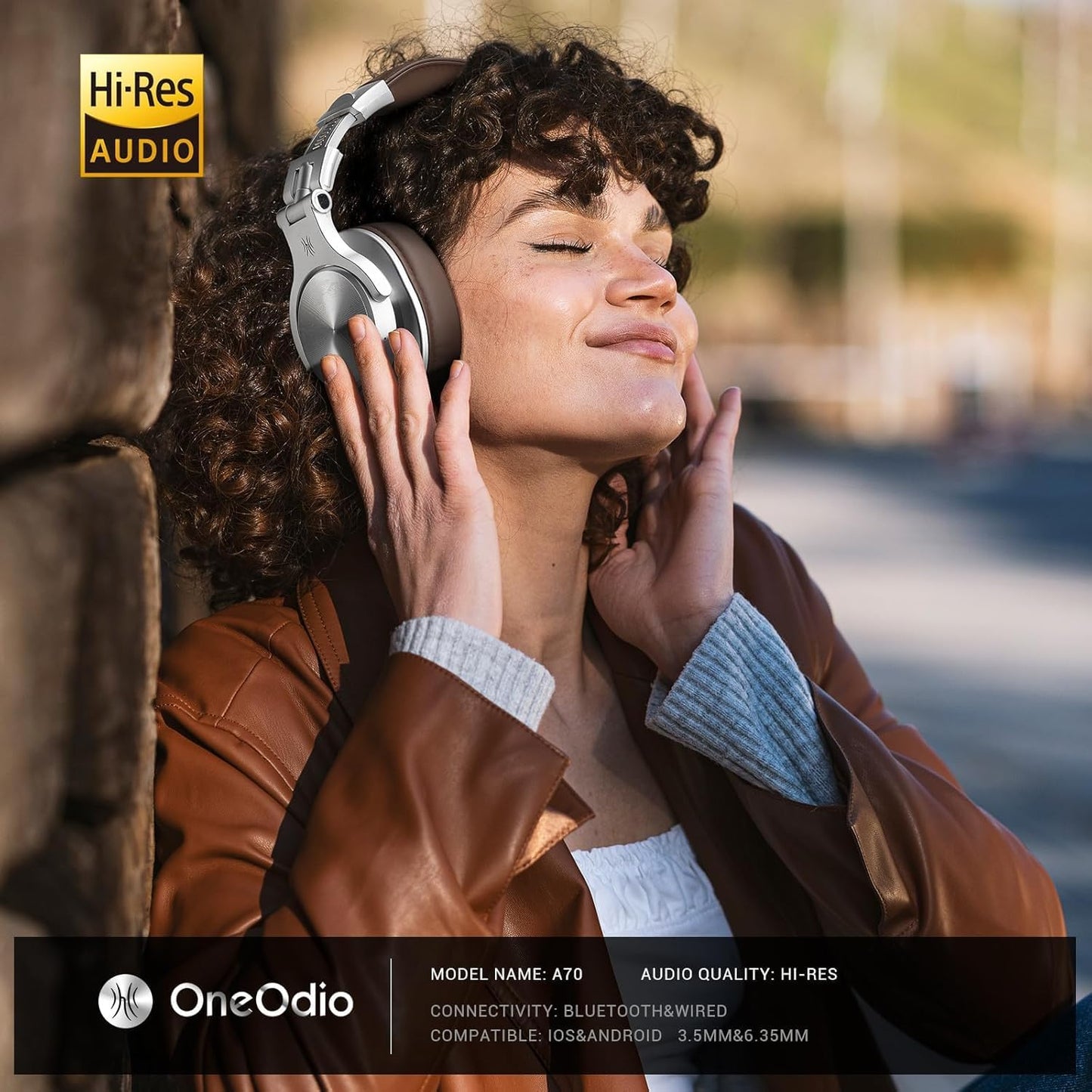 OneOdio A70 Fusion Bluetooth Over Ear Headphones with 72H Playtime, Studio DJ Headphones with Share-Port, Wired and Wireless Recording Headphones with Stereo Sound for Electric Drum Piano Guitar AMP