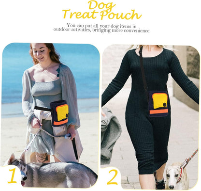 Dog Treat Pouch with Adjustable Waist Strap Lightweight and Durable Pet Training Bag for Treats and